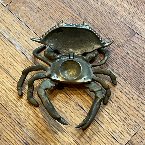 Vintage Brass Crab Trinket Box or Ashtray - Picture 6 of 10